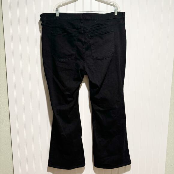 Old Navy Wow High Rise Flare Jeans Black Denim Plus Size 20 - Picture 5 of 6